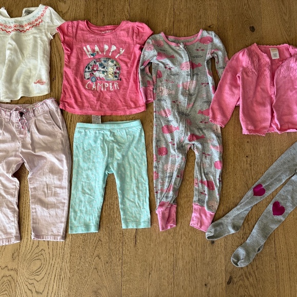 18-24months toddler bundle lot baby gap lucky brand pajamas heart etc - Picture 1 of 8